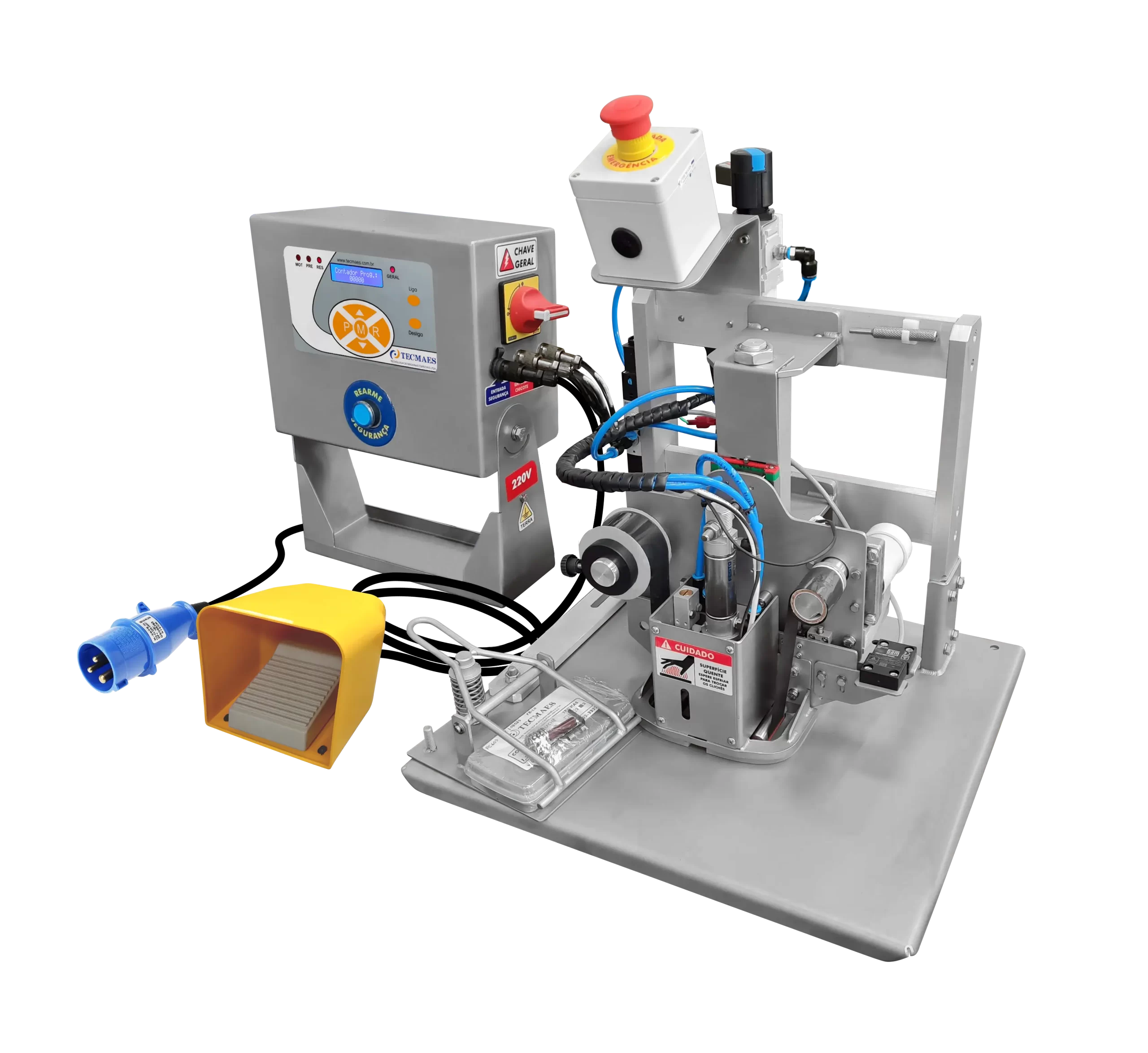 Imagem de um termodatador para imprimir datas, em Hot Stamping.