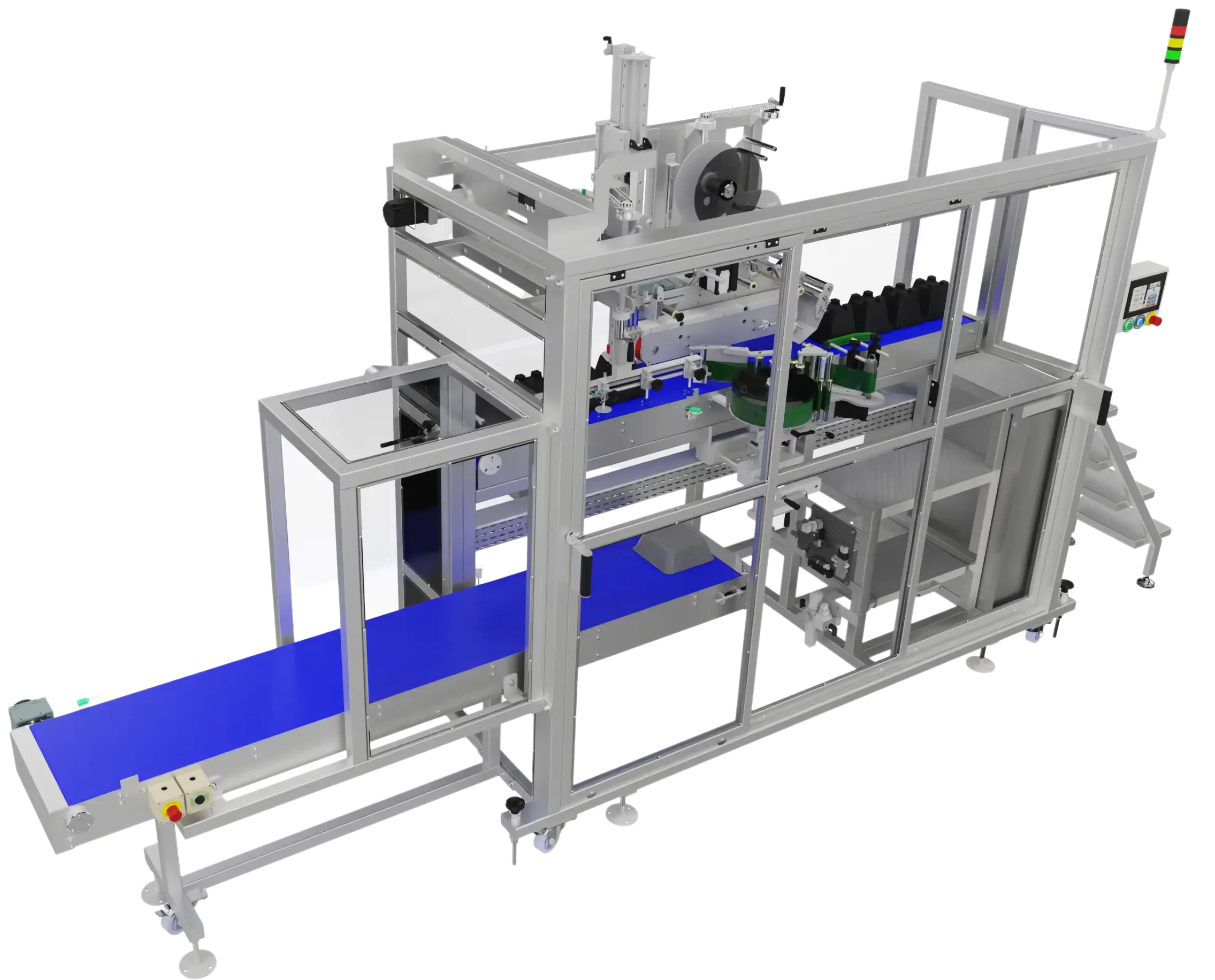 Etiquetadora automática para potes plásticos