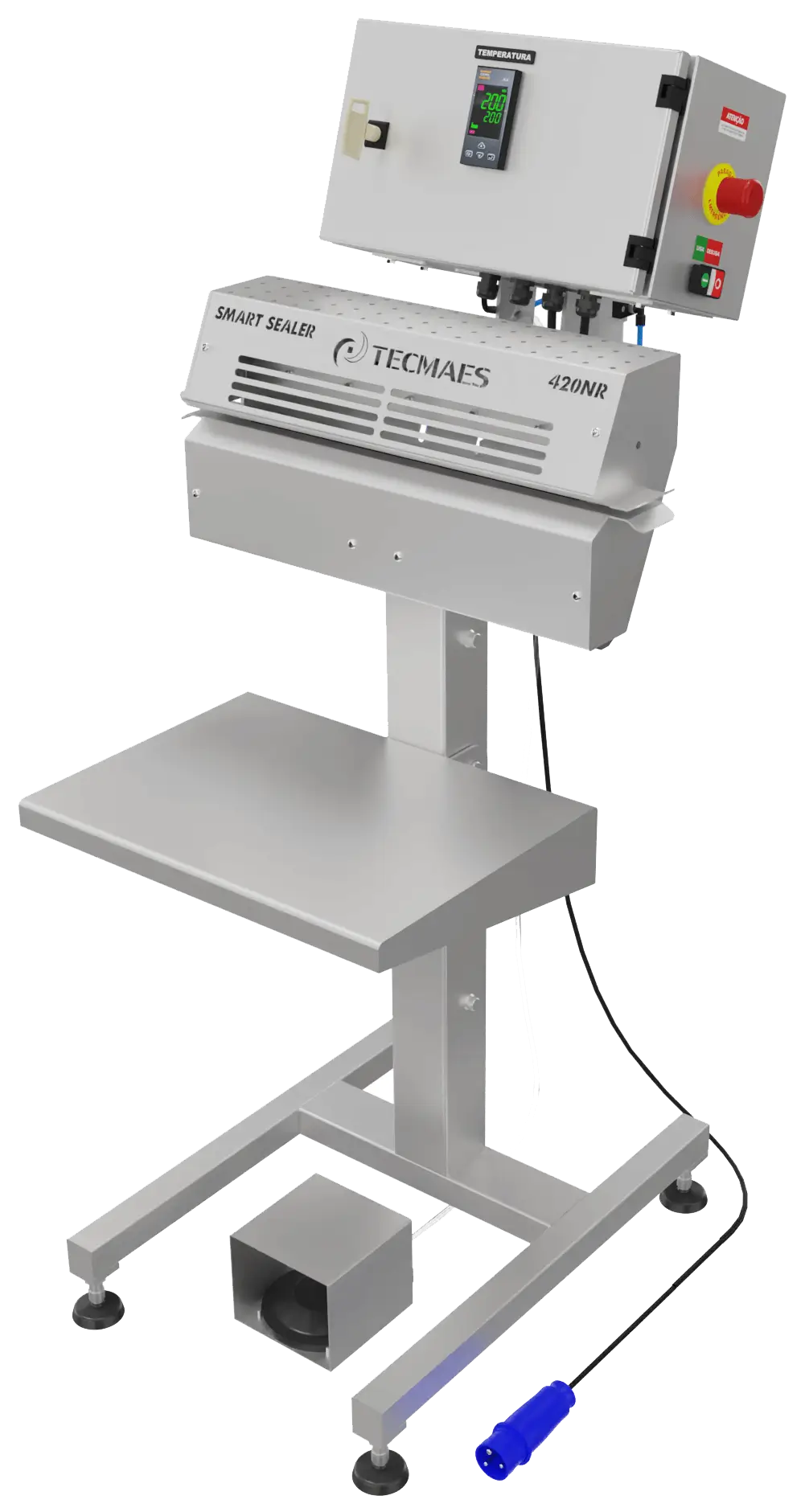 Seladora Térmica 420NR em Inox modelo PEDESTAL da TECMAES