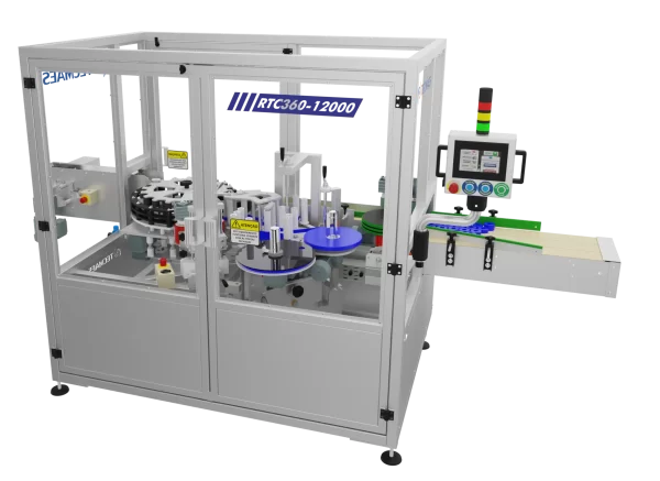 Rotuladora Rotativa em INOX para produtos cilíndricos